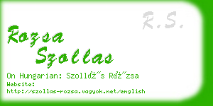 rozsa szollas business card